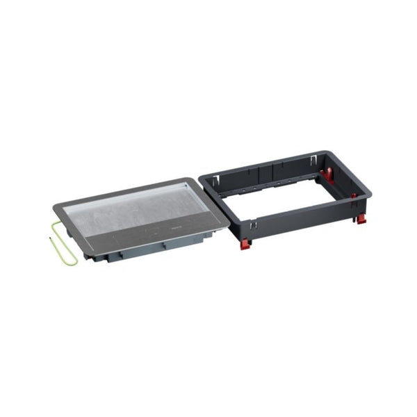 Подова ревизионна кутия метална за бетонен под 8/12M празна 203x286mm - Legrand Floor box 080733