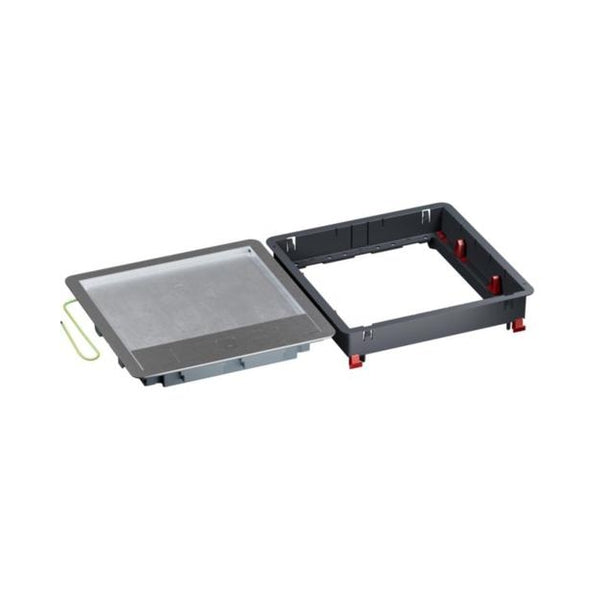 Подова ревизионна кутия метална за бетонен под 16/24M празна 286x286mm - Legrand Floor box 080735