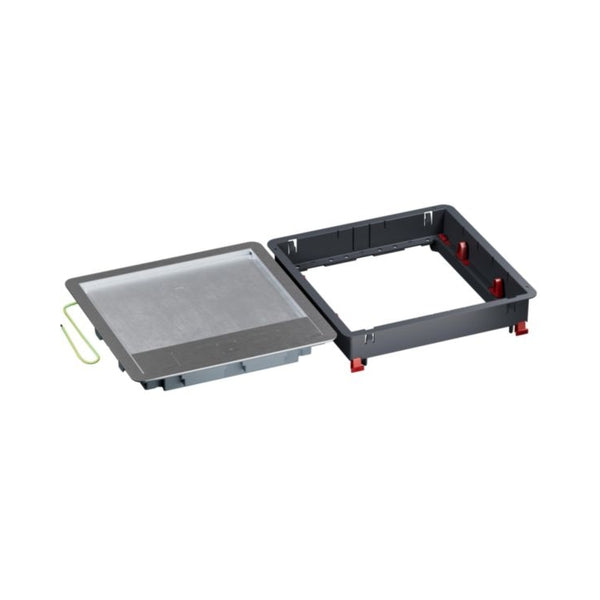 Подова ревизионна кутия метална за бетонен под 16/24M празна 286x286mm - Legrand Floor box 080735