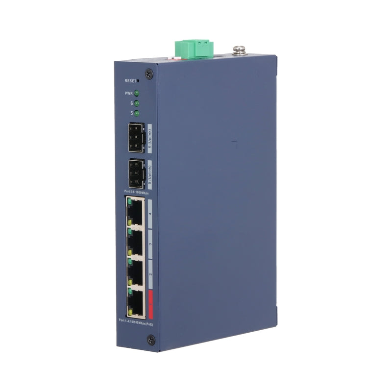 6 портов мрежов комутатор 4 порта PoE + 2 порта SFP - DAHUA CHS4206-4ET-90