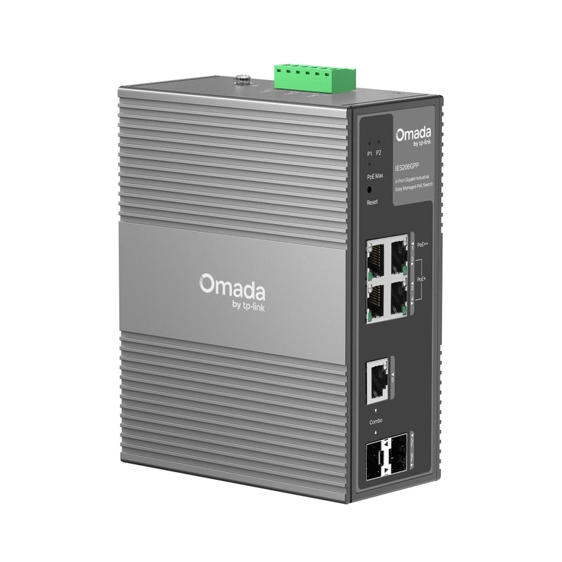 6-портов Gigabit индустриален Easy Managed PoE++ суич - Omada by TP...