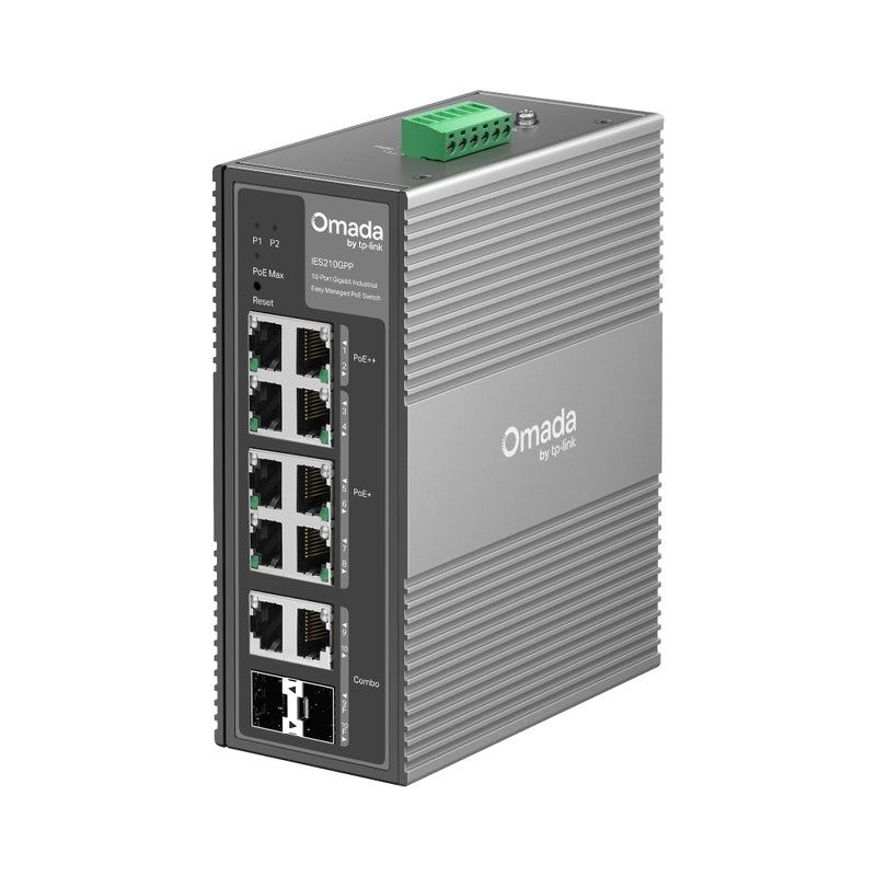 10-Port Gigabit Industrial Easy Managed Switch with 6-Port PoE+ and...