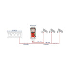 1xPoE IN 3xPoE Out IP68 мрежов суич - ATTE Power APT-4-11-CA1