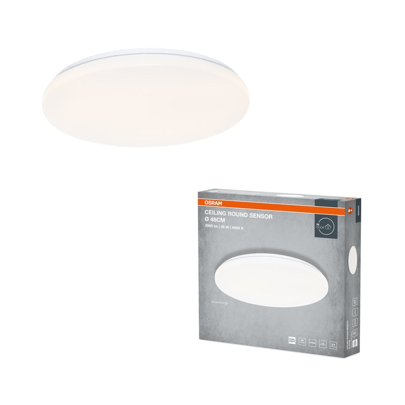 LED плафон със сензор CEILING ROUND SEN 36W 2880lm 4000K IP20 бял OSRAM