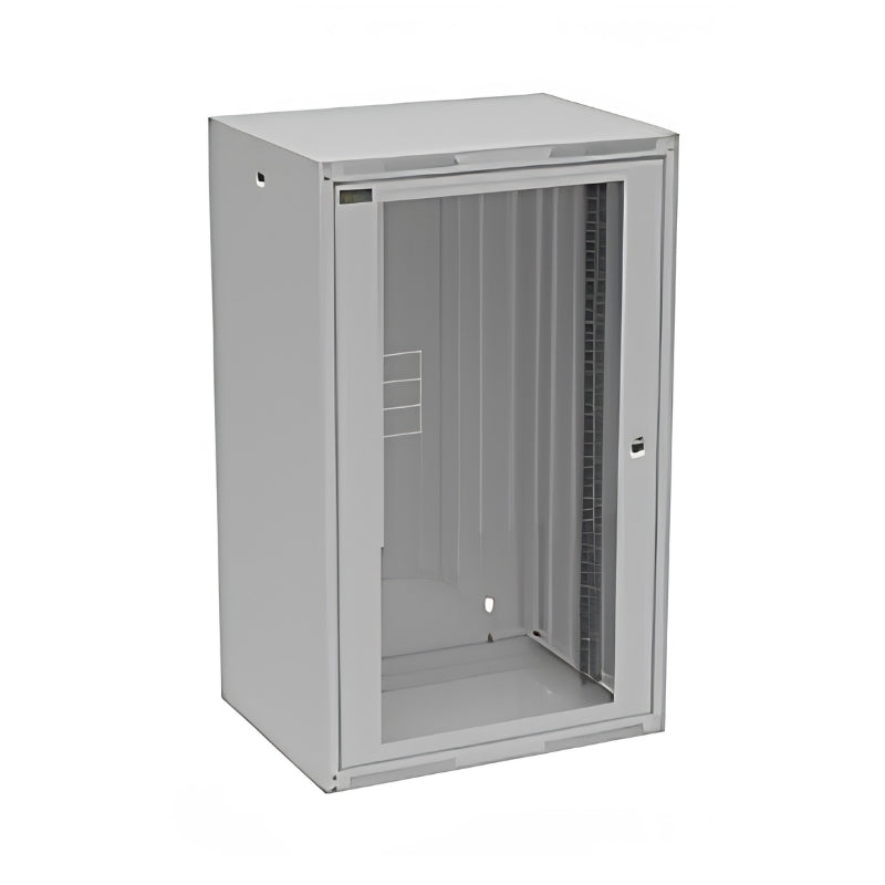 Шкаф стенен GrandN DUO 20U Сив RAL 7035 стъклена врата - Solarix Gr...