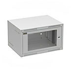 Шкаф стенен GrandN 6U Сив RAL 7035 стъклена врата - Solarix GrandN...