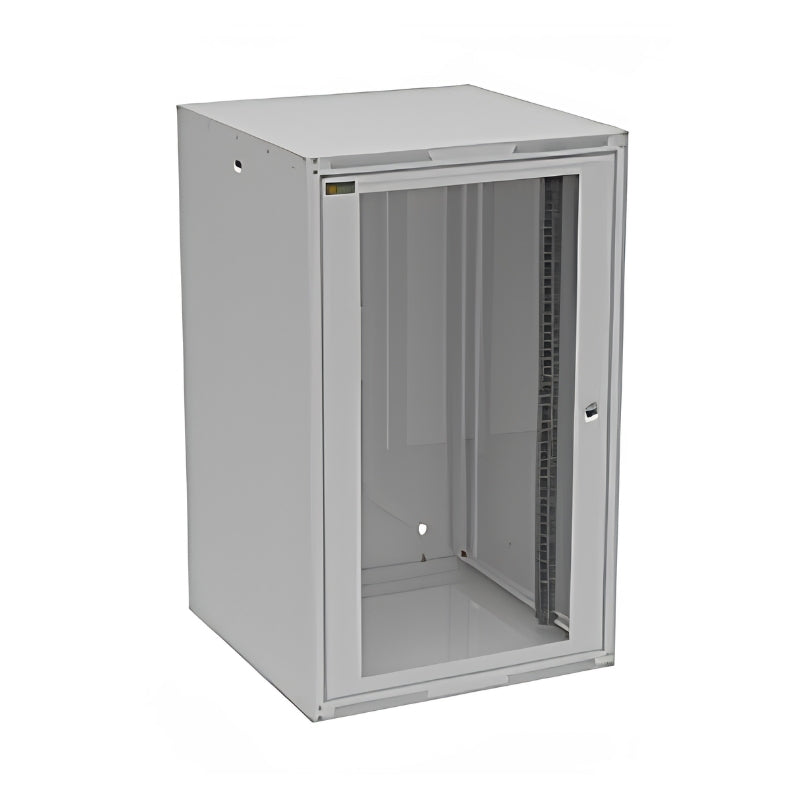 Шкаф стенен GrandN DUO 20U Сив RAL 7035 стъклена врата - Solarix Gr...