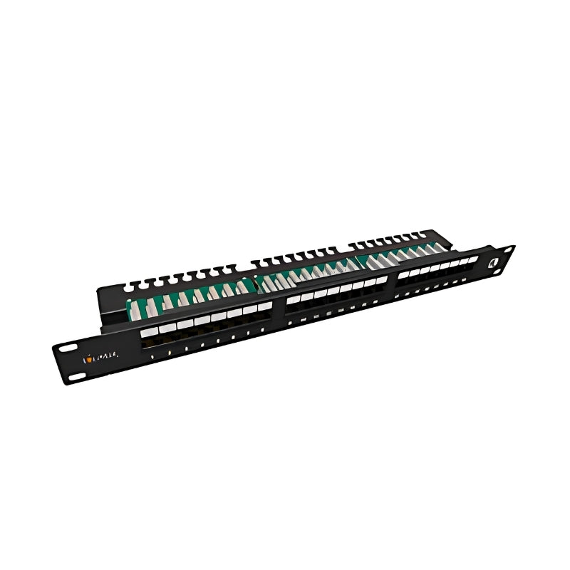 Панел 19" 1U 24xRJ45 cat. 5e UTP - Solarix SX24L-5E-UTP-BK-N