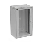 Шкаф стенен GrandN DUO 20U Сив RAL 7035 стъклена врата - Solarix Gr...