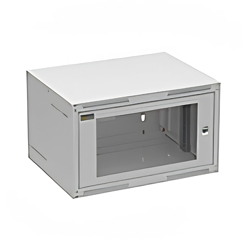 Шкаф стенен GrandN 6U Сив RAL 7035 стъклена врата - Solarix GrandN...