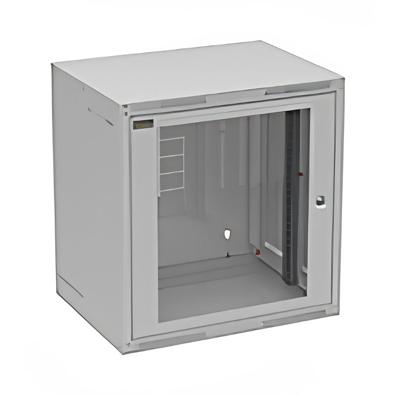 Шкаф стенен GrandN 12U Сив RAL 7035 стъклена врата - Solarix GrandN...