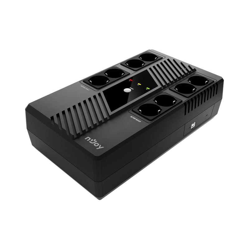 UPS 650VA/360W, Line Interactive, LED индикация, Симулирана синусоида, AVR - автоматично регули - NJOY Token 600