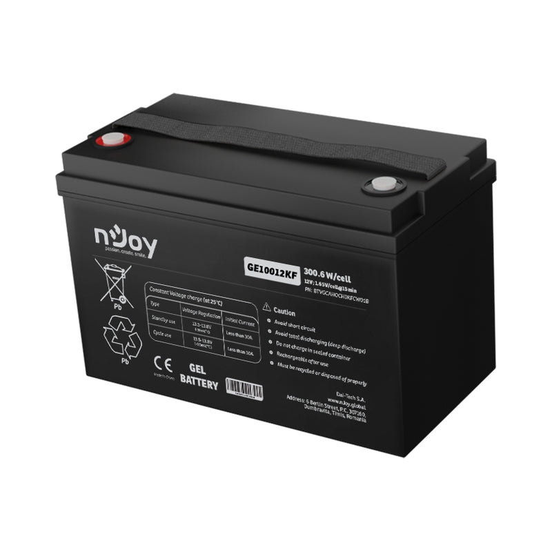 Батерия 12V 300,6 W/cell - 100Ah Тип VRLA без поддръжка Т11(M8) - NJOY GE10012KF