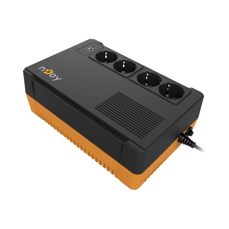 UPS 650VA/360W, Line Interactive, LED индикация, Симулирана синусоида, AVR - автоматично регули - NJOY Soter 600