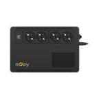 UPS 650VA/360W, Line Interactive, LED индикация, Симулирана синусоида, AVR - автоматично регули - NJOY Soter 600