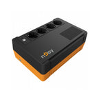 UPS 650VA/360W, Line Interactive, LED индикация, Симулирана синусоида, AVR - автоматично регули - NJOY Soter 600