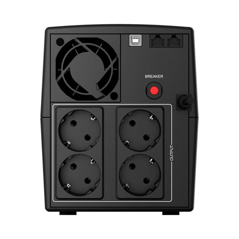 UPS 2000VA/1200W, Line Interactive, Tower, Микропроцесорно управление - NJOY Keen 2000 USB