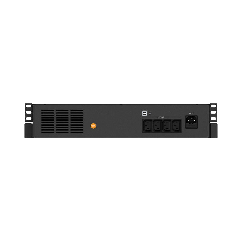 UPS 600VA/360W, Line Interactive, Rack, Микропроцесорно управление, LCD дисплей, Симулирана синусоида - NJOY Code 600
