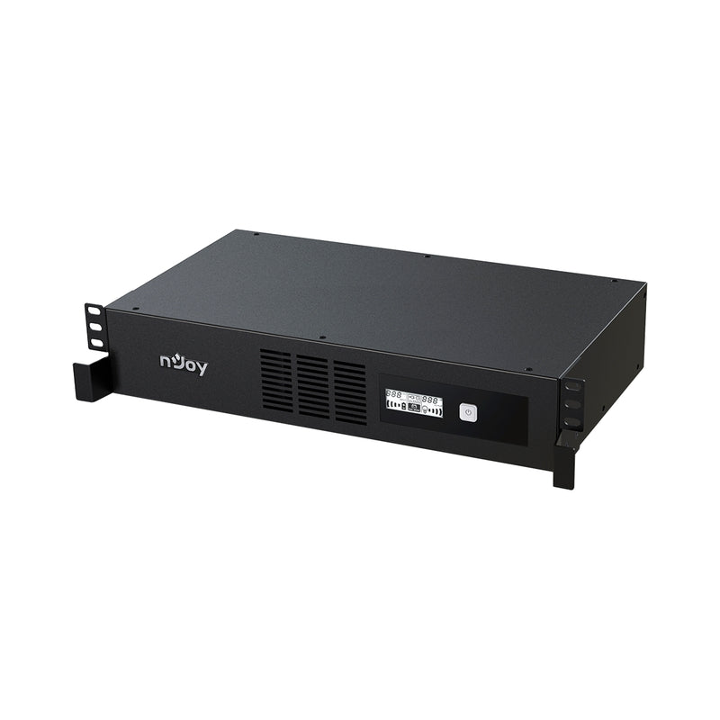 UPS 600VA/360W, Line Interactive, Rack, Микропроцесорно управление, LCD дисплей, Симулирана синусоида - NJOY Code 600