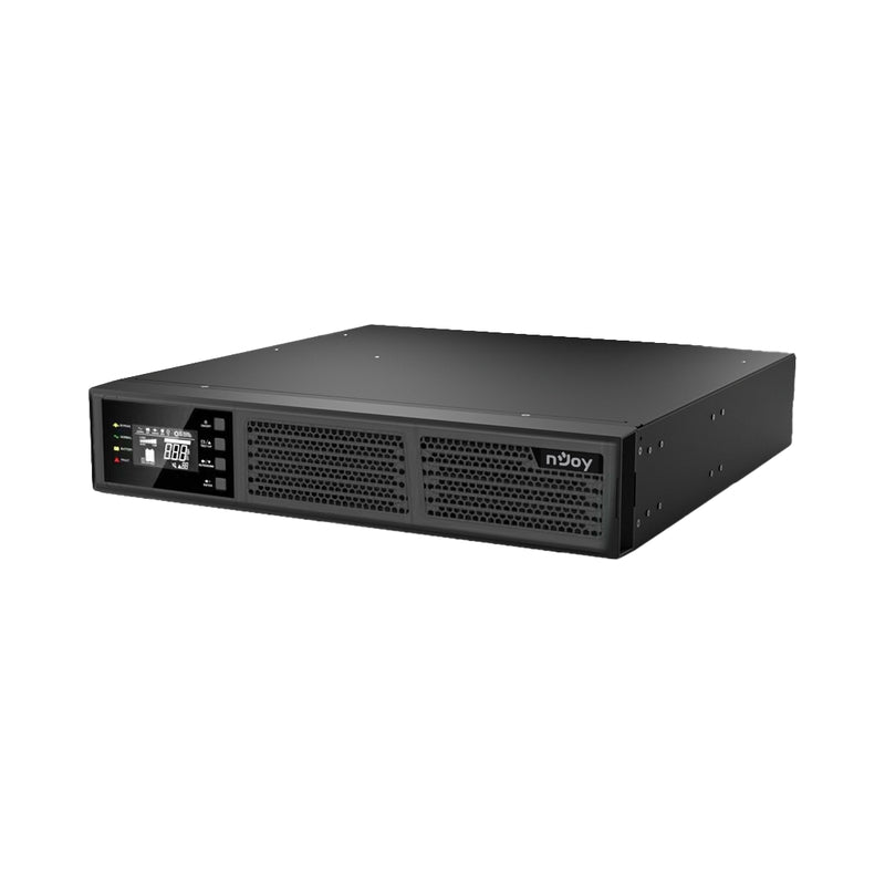 UPS 1000VA/900W, On-Line технология, двойна конверсия; Микропроцесорно управление, LCD дисплей, чиста синусоида; Rack дизайн - NJOY Runa 1K