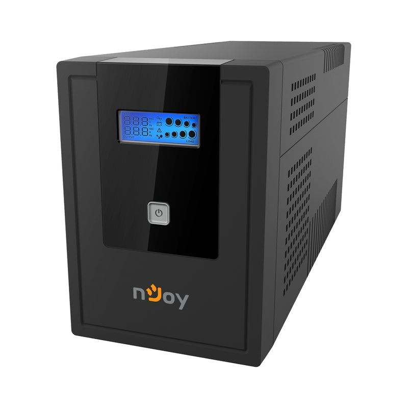 UPS 1500VA/900W, Line Interactive, Tower, Микропроцесорно управление, LCD дисплей,
Симулирана синусоида - NJOY Cadu 1500