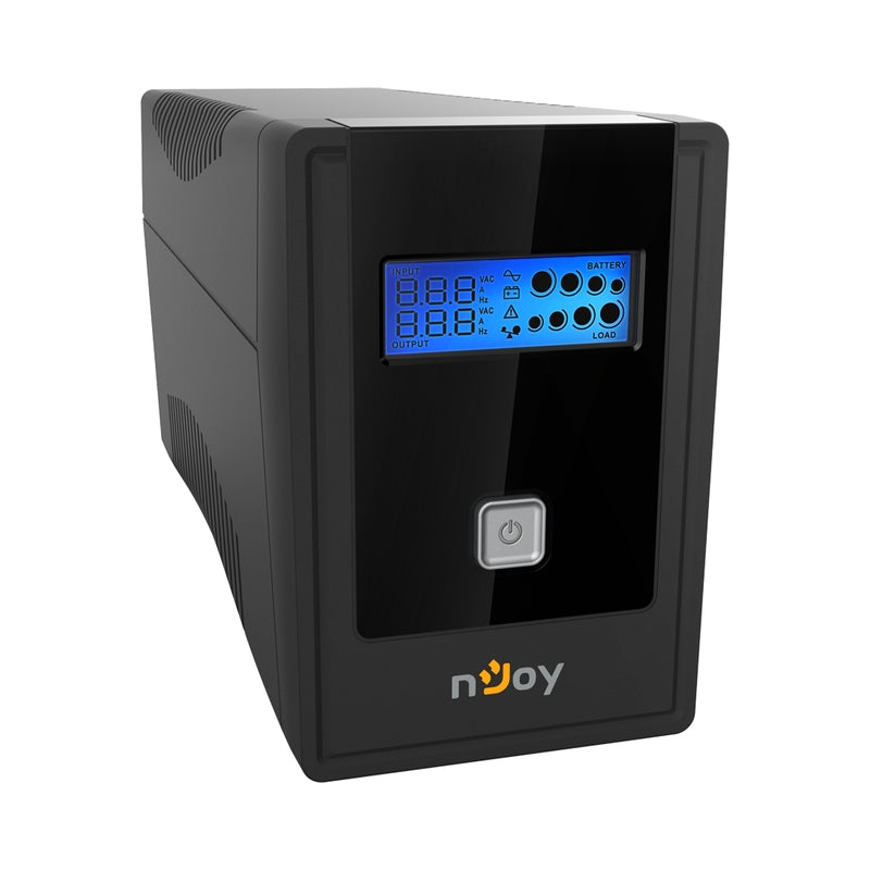 UPS 800VA/480W, Line Interactive, Tower, Микропроцесорно управление, LCD дисплей,
Симулирана синусоида - NJOY Cadu 850
