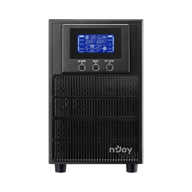 UPS 2000VA/1800W, On-Line технология, Tower, двойна конверсия; LCD дисплей, чиста синосуида - NJOY Aten PRO 2000