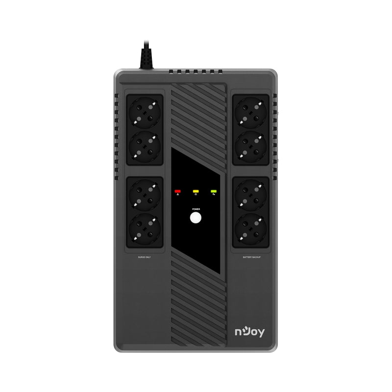 UPS 650VA/360W, Line Interactive, LED индикация, Симулирана синусоида, AVR - автоматично регули - NJOY Token 600