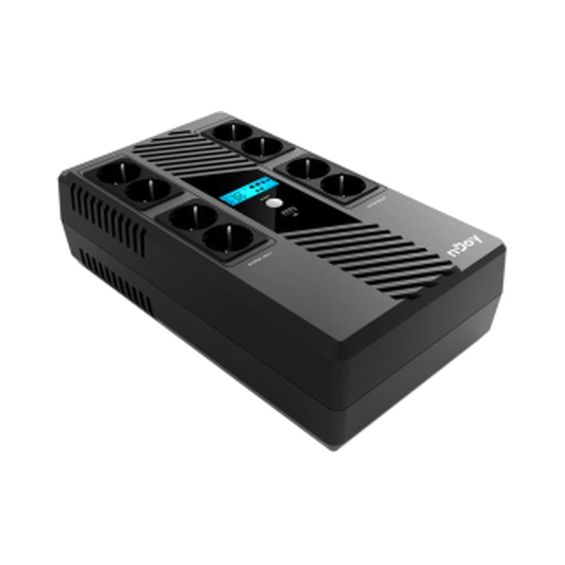 UPS 800VA/480W, Line Interactive, LCD дисплей, Симулирана синусоида, AVR - автоматично регулира - NJOY Token 800