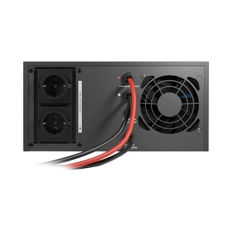 UPS 600VA/500W, Line Interactive , Подходящ за резервиране на помпи за отоплителни инсталации, без вградени батерии, поддържа