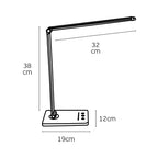 LED осветител за маса/бюро 3000K-6000K. 7W. 450lm. 220-240V. 120°. LED SMD. -20° C→ 45° C. 10.000hrs. CRI>90, димируем, от алуминий, ABS, PC. IP20, черен - VK LED VK/04678/B/CCT