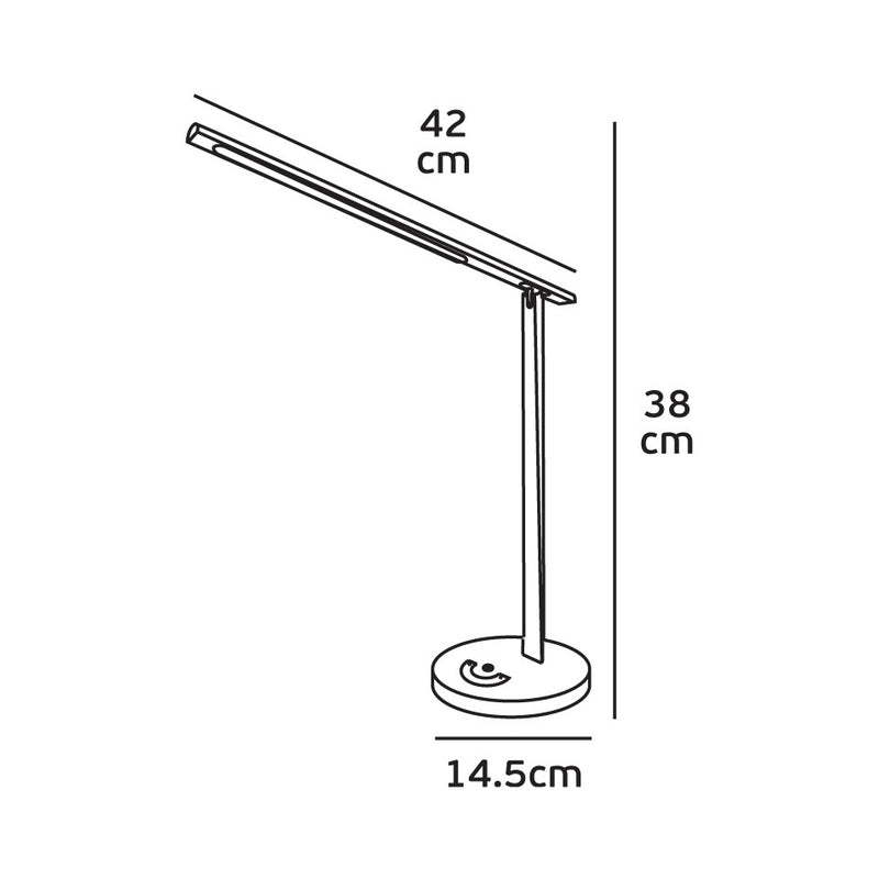  LED осветител за маса/бюро, 220-240V, 7W, 3000-6000K, 650lm, CRI>80, IP20, 42x38cm,димируем, бял - VK LED VK/04238/W/WCD
