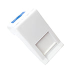 Розетка 1ХRJ45 празна M45 за Keystone Бяла 1M наклонена - Solarix SXF-M-1-22,5-WH-U
