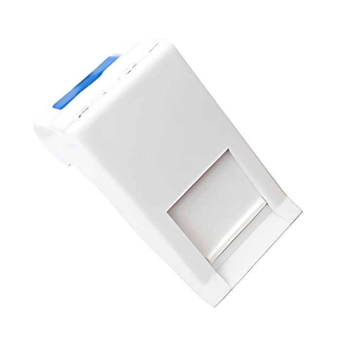 Розетка 1ХRJ45 празна M45 за Keystone Бяла 1M наклонена - Solarix SXF-M-1-22,5-WH-U