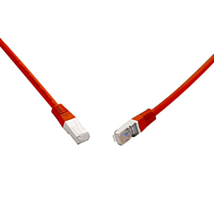 Корда cat. 6A S/FTP LSOH 1 m Червена - Solarix C6A-315RD-1MB