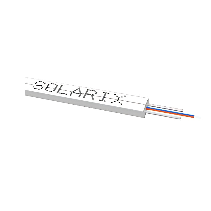 Плосък дроп MDIC оптичен кабел 2 влакна 9/125 µm 3 mm LSOH Eca Бял G.657.A1 1000 m - Solarix SXKO-MDIC-2-OS-LSOH-WH