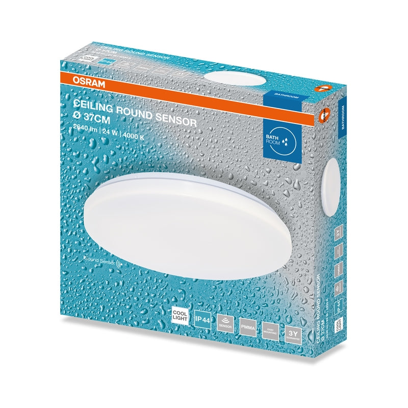 LED Плафон 24W 1920lm 4000K IP44 със звуков и светлинен сензор - OSRAM CEILING ROUND LED647949