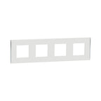 Рамка 4x 2M Бял/сребро Unica Deco Subtle - Schneider Electric Unica NEW NU600840