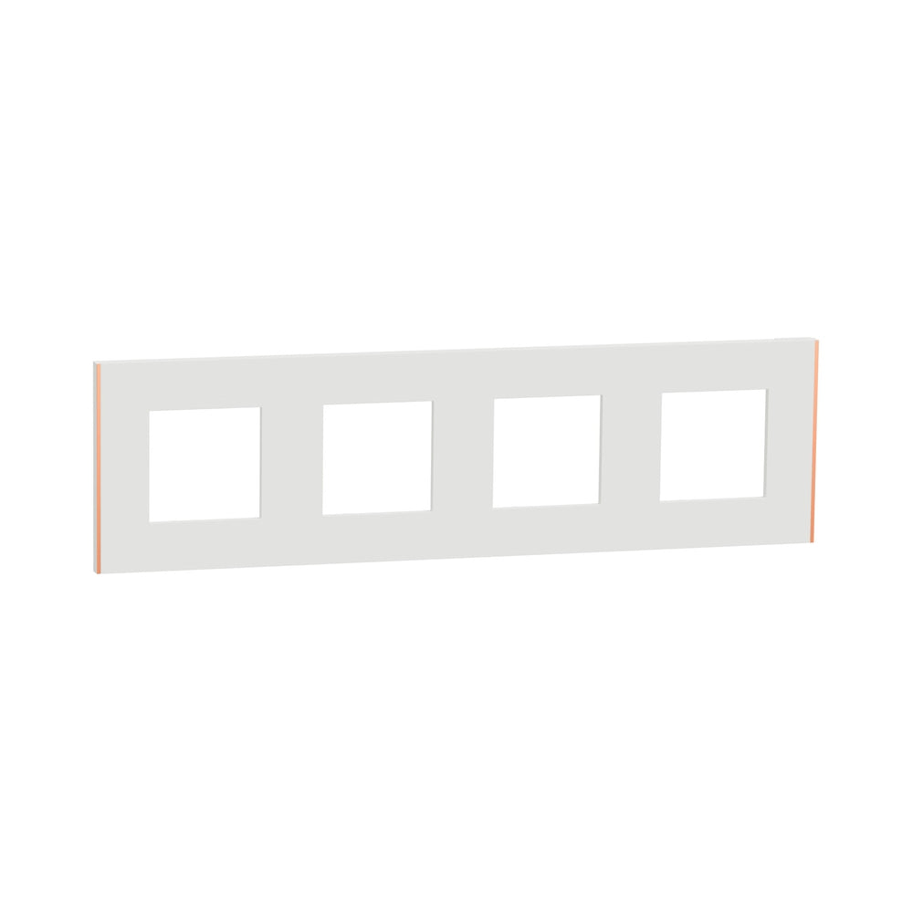 Рамка 4x 2M Бял/мед Unica Deco Subtle - Schneider Electric Unica NEW NU600842