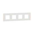 Рамка 4x 2M Бял/мед Unica Deco Subtle - Schneider Electric Unica NEW NU600842