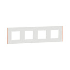 Рамка 4x 2M Бял/мед Unica Deco Subtle - Schneider Electric Unica NEW NU600842
