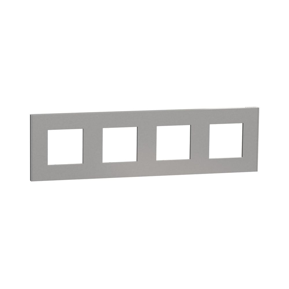 Рамка 4x 2M Алуминий Unica Deco Essential - Schneider Electric Unica NEW NU600830