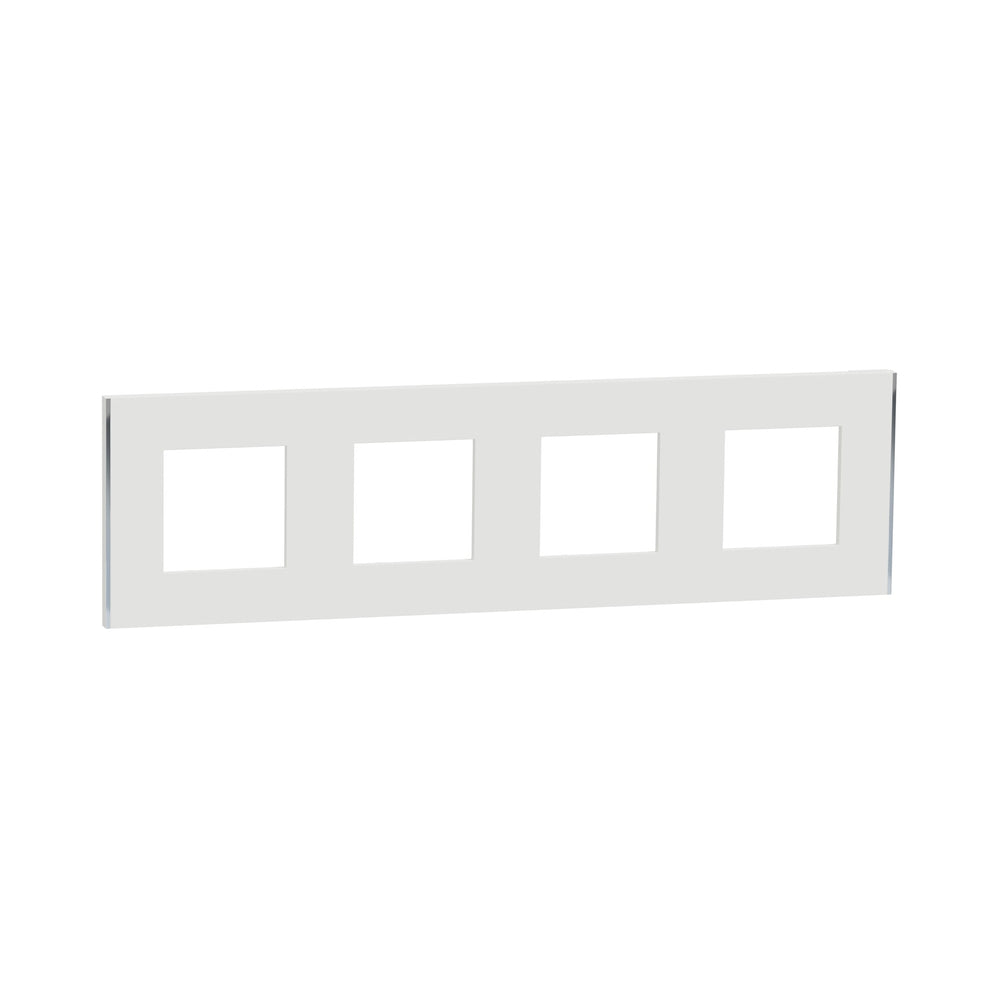 Рамка 4x 2M Бял/сребро Unica Deco Subtle - Schneider Electric Unica NEW NU600840
