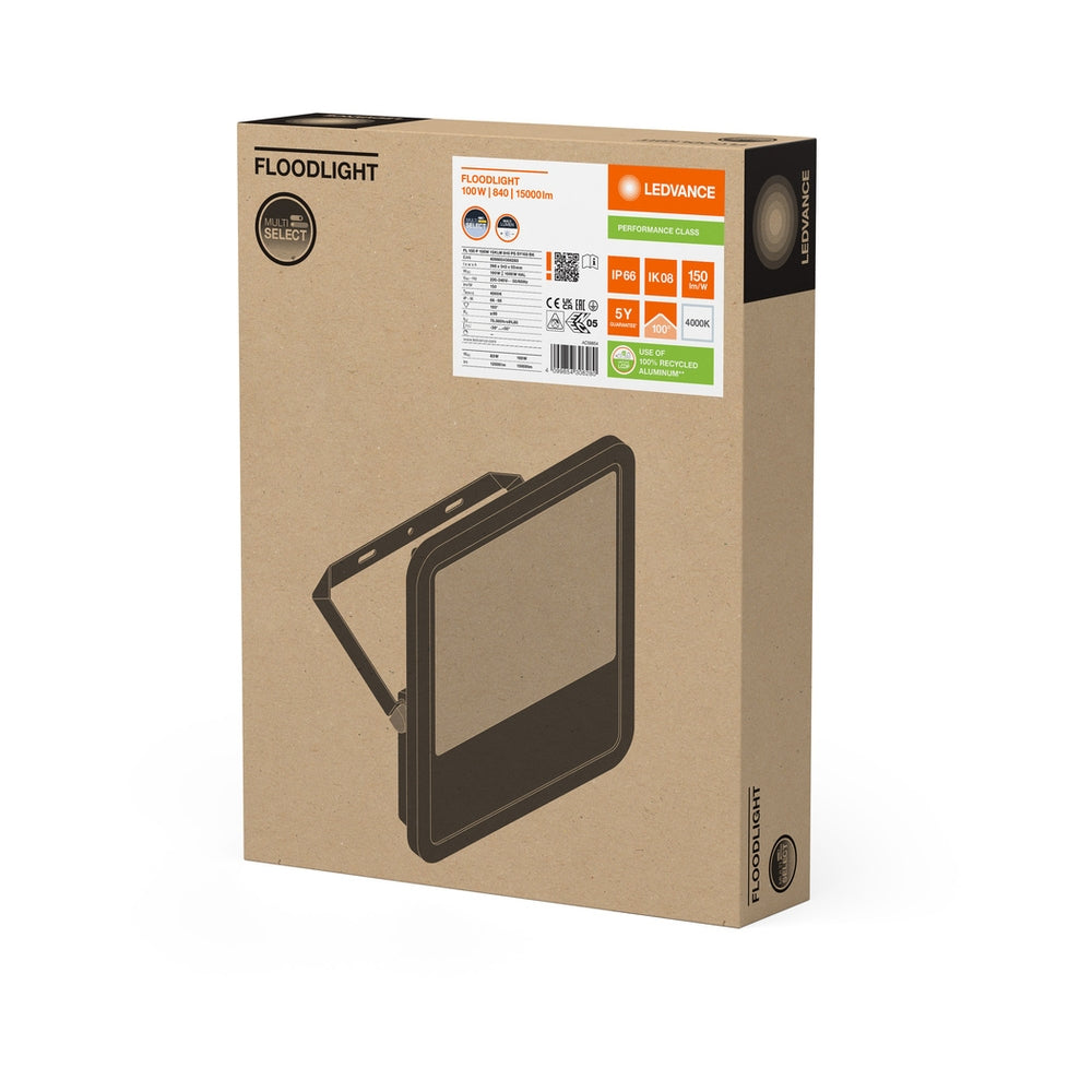 LED прожектор FL P 100W/83W 4000K Ra>80 IP65 симетричен черен - LEDVANCE FLOODLIGHT GEN 4 LED306280