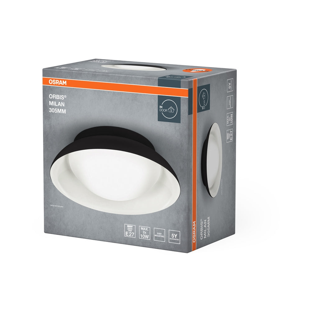 Плафон ORBIS MILAN 300mm 2XE27 черен - LEDVANCE ORBIS MILAN LED449284