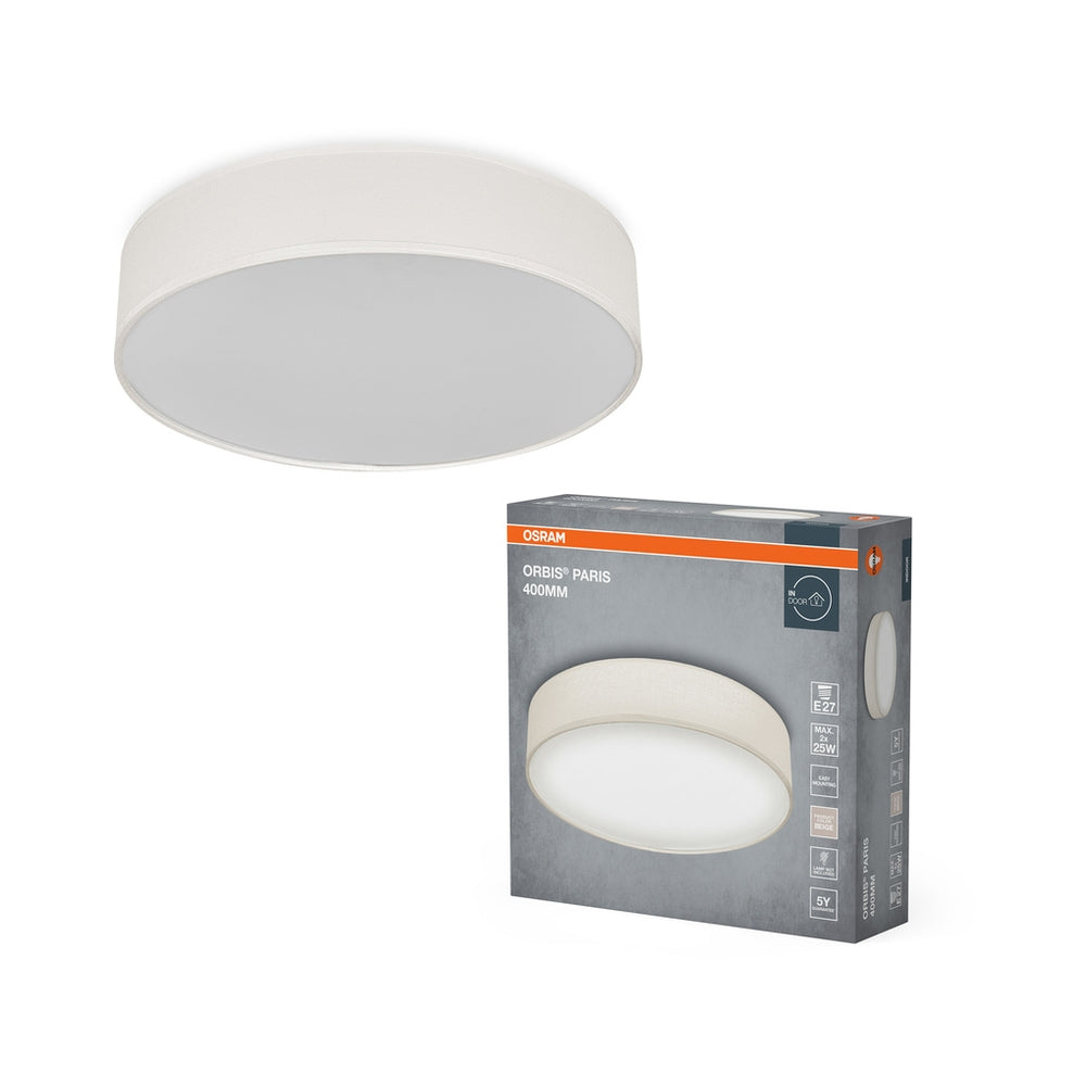 Плафон ORBIS PARIS 400mm 2XE27 бежов - LEDVANCE ORBIS MILAN LED449444