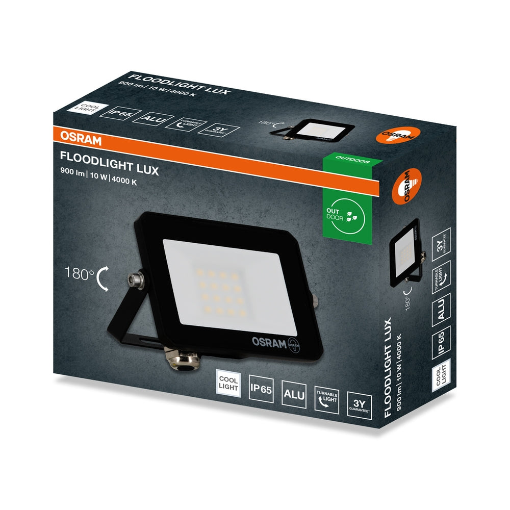 LED прожектор FL LUX 10W 4000K Ra>80 IP65 черен - LEDVANCE FL LUX LED489389