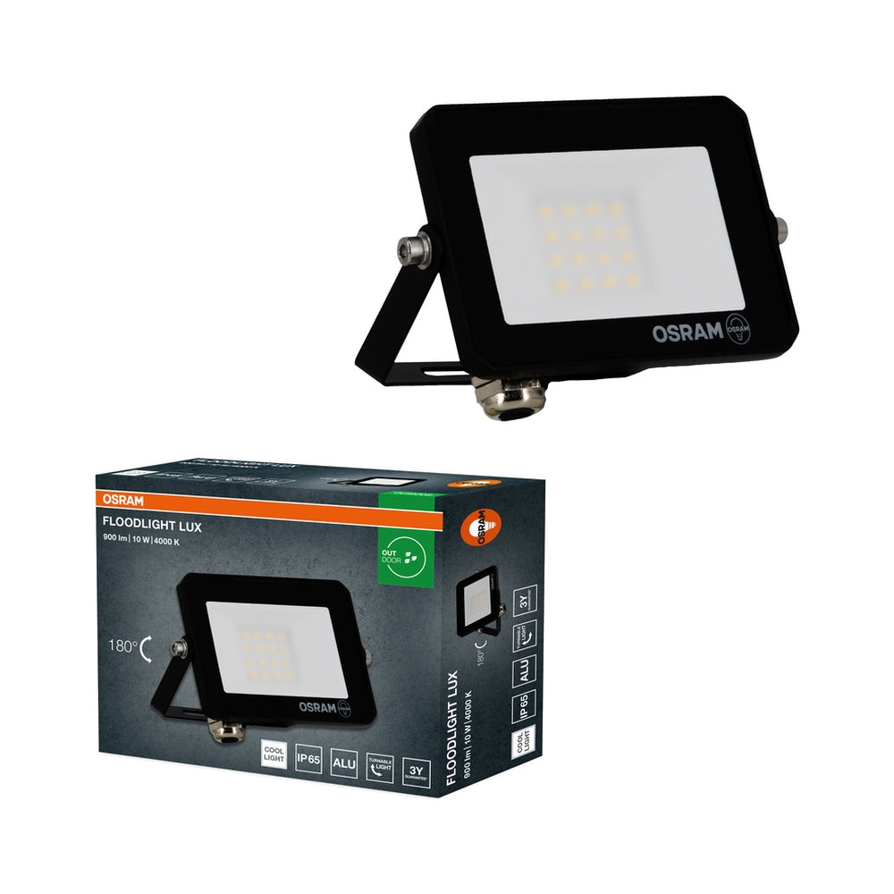 LED прожектор FL LUX 10W 4000K Ra>80 IP65 черен - LEDVANCE FL LUX LED489389