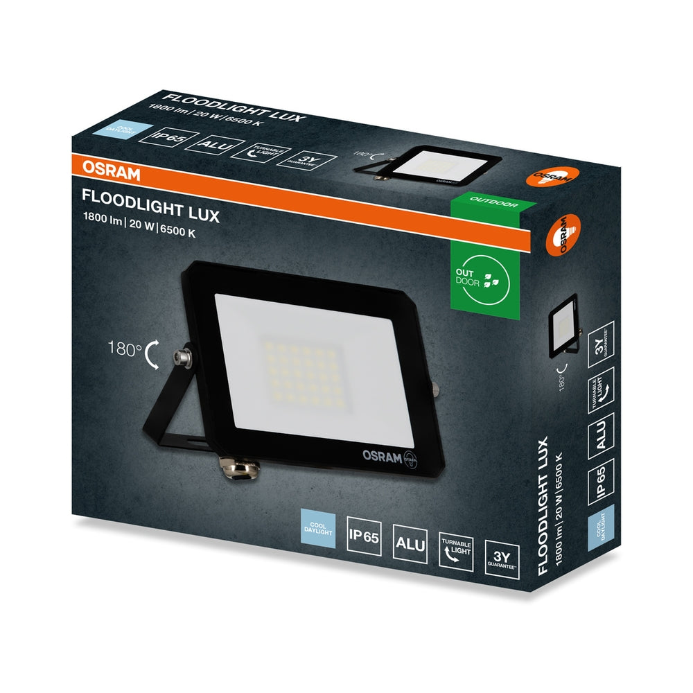 LED прожектор FL LUX 20W 6500K Ra>80 IP65 черен - LEDVANCE FL LUX LED489525