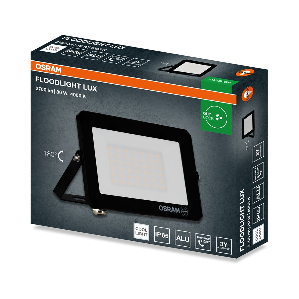 LED прожектор FL LUX 30W 4000K Ra>80 IP65 черен - LEDVANCE FL LUX LED489648